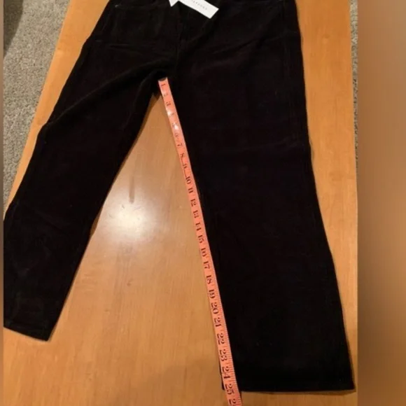 NWT Topshop Corduroy Black Capris Length 25 Inches - Picture 7 of 7